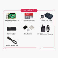 New 2019 Official Original Raspberry Pi 4 Model B Development Board Kit RAM 2G/4G 4 Core CPU 1.5Ghz 3 Speeder Than Pi 3B+