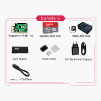 New 2019 Official Original Raspberry Pi 4 Model B Development Board Kit RAM 2G/4G 4 Core CPU 1.5Ghz 3 Speeder Than Pi 3B+