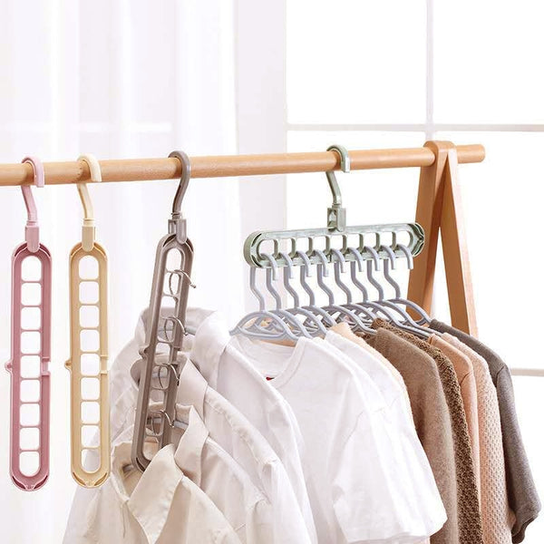 Clothes hanger closet organizer Space Saving Hanger Multi-port clothing rack Plastic Scarf cabide hangers for clothes TXTB1